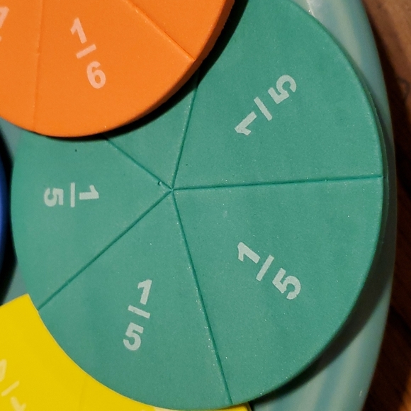 Teacher Created Resources® Foam Fraction Circles. Educational. 51 pieces. NWOT - Picture 6 of 10